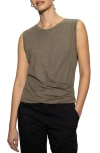 Sanctuary Draped Tank Top In Burnt Olive
