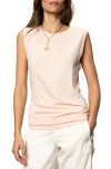Sanctuary Draped Crewneck Tank In Earth Pink