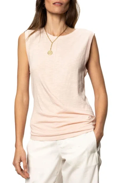 Sanctuary Draped Crewneck Tank In Earth Pink