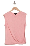 Sanctuary Draped Crewneck Tank In Purple