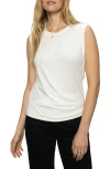 Sanctuary Draped Crewneck Tank In White