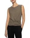 Sanctuary Draped Tank Top In Burnt Olive