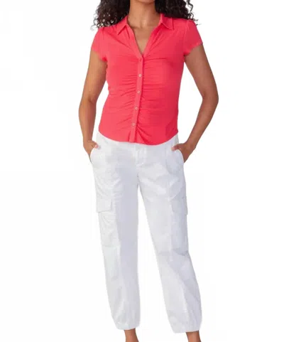 Sanctuary Dream Button Up Top In Island Pink In Black