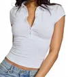 Sanctuary Dream Button Up Top In White In White