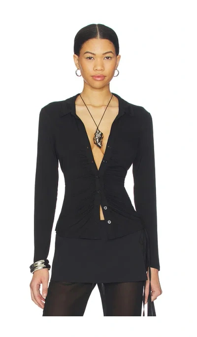 Sanctuary Dream Girl Button Up Shirt In Black