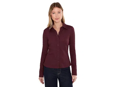 Sanctuary Dreamer Shirt Women's Long Sleeve Pullover Bordeaux: Md (us 8), Rayon/viscose In Burgundy