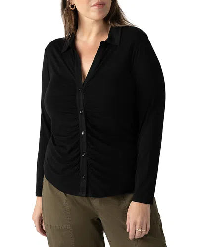Sanctuary Dreamgirl Button Up Top In Black