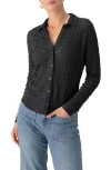 Sanctuary Textured Lace Shirt In Black