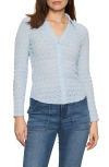 Sanctuary Dreamgirl Lace Button-up Shirt In Blue