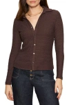 Sanctuary Dreamgirl Textured Knit Button-up Shirt In Multi