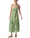 Sanctuary Dropped Seam Maxi Dress In Cool Palm In Multi