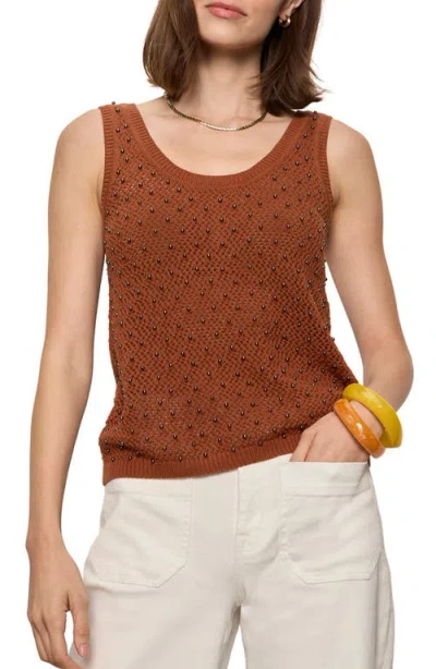 Sanctuary Dune Studded Tank In Ancient Clay In Brown