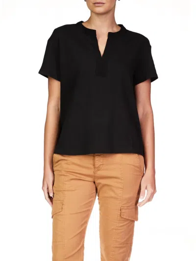 Sanctuary Easy Breezy Peasant Tee In Black
