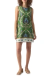 Sanctuary Easy Print Sleeveless Shift Minidress In Mezzo Tile