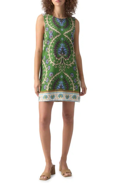 Sanctuary Easy Print Sleeveless Shift Minidress In Mezzo Tile