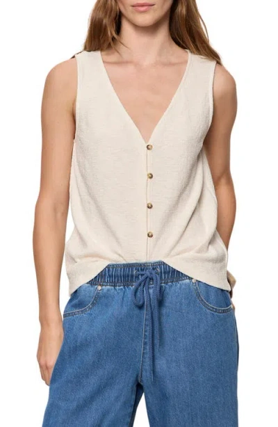Sanctuary Easy Textured Vest In White