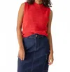 Sanctuary Life Is Easy Mock Neck Sweater In Red