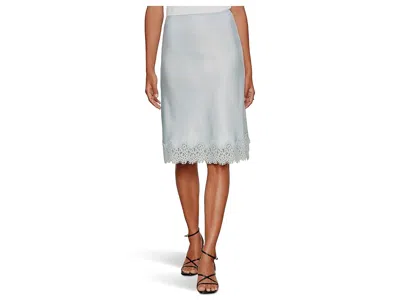 Sanctuary Effortless Lace Trim Slip Skirt In Blue