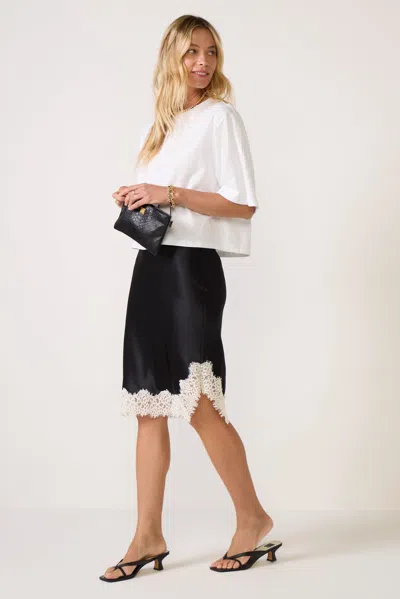 Sanctuary Effortless Lace Slip Skirt In Blue