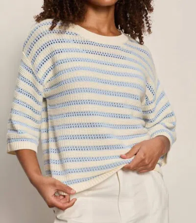 Sanctuary Ellie Sweater Tee Top In Blue Aura In White