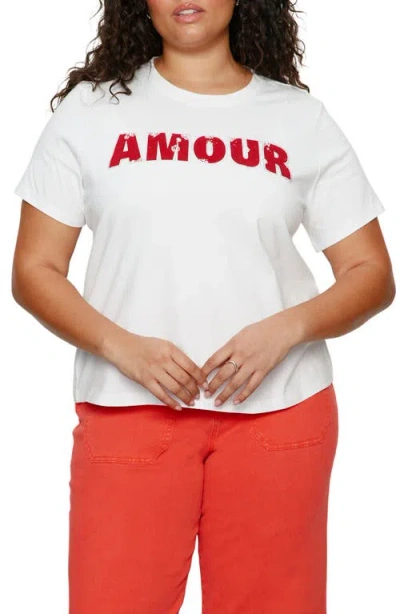 Sanctuary Embellished Organic Cotton Graphic T-shirt In White