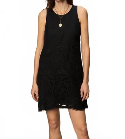 SANCTUARY EMBROIDERED BLOOMS DRESS IN BLACK