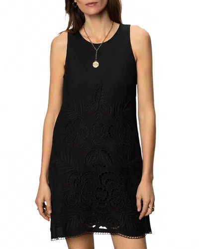 SANCTUARY EMBROIDERED BLOOMS DRESS IN BLACK