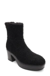 Sanctuary Emmet Faux Shearling Platform Bootie In Black