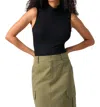 Sanctuary Essential Sleeveless Mock Neck Tank Top In Black In Black