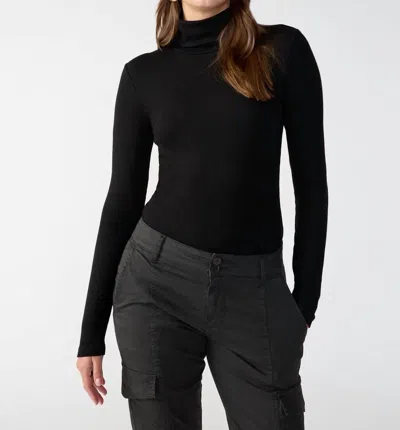 Sanctuary Essential Turtleneck Top In Black