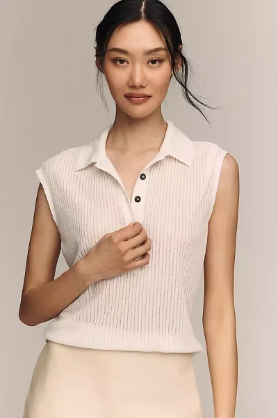 Sanctuary Everyday Collared Muscle Tee In White