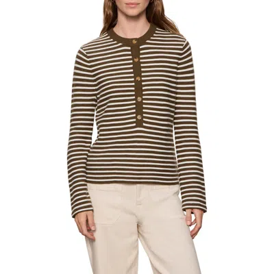 Sanctuary Everyday Henley Sweater In Brown