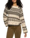 Sanctuary Fair Isle Crewneck Sweater In Neutral