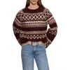 Sanctuary Fair Isle Crewneck Sweater In Multi