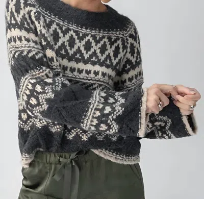 Sanctuary Fairisle Crew Neck Sweater In Multi