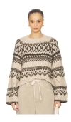 Sanctuary Fair Isle Crewneck Sweater In Multi