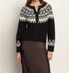Sanctuary Fairisle Crewneck Cardigan In Ink Multi In Multi