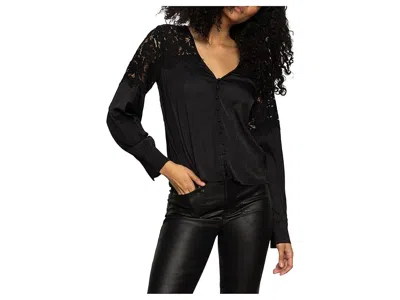 Sanctuary Falling Forward Blouse In Black