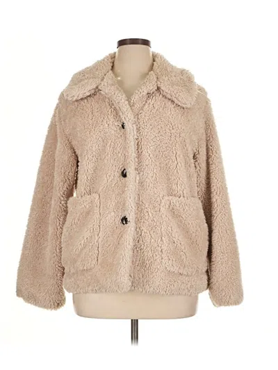Pre-owned Sanctuary Faux Fur Jacket In Brown