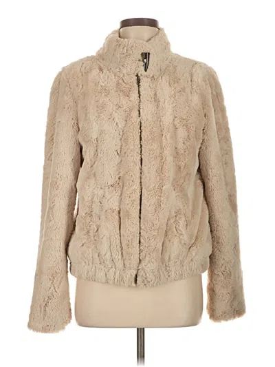 Pre-owned Sanctuary Faux Fur Jacket In Tan