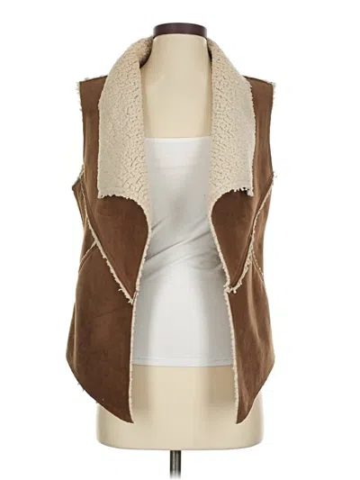 Pre-owned Sanctuary Faux Fur Vest In Brown