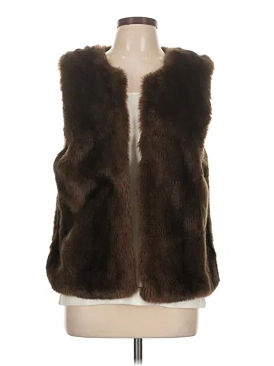 Pre-owned Sanctuary Faux Fur Vest In Brown