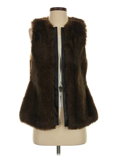 Pre-owned Sanctuary Faux Fur Vest In Brown