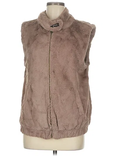 Pre-owned Sanctuary Faux Fur Vest In Brown