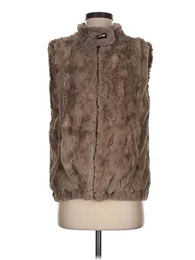 Pre-owned Sanctuary Faux Fur Vest In Brown