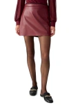 Sanctuary Faux Leather Miniskirt In Purple