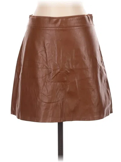 Pre-owned Sanctuary Faux Leather Skirt In Brown