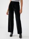 Sanctuary Faye Velvet Trouser In Black In Black