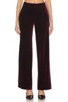 Sanctuary Faye Velvet Trouser In Purple