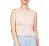 Sanctuary Print Shirred Crinkle Button-up Top In Multi